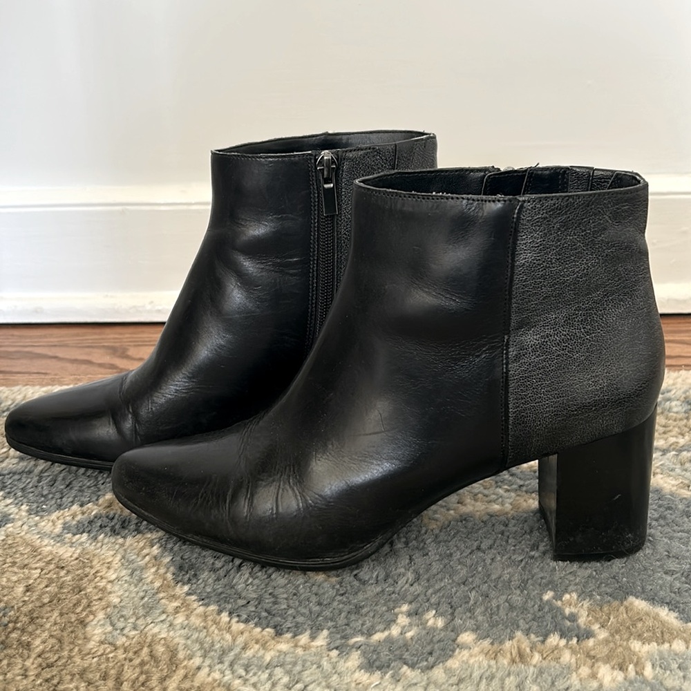 Rockport Black Leather Ankle Boots